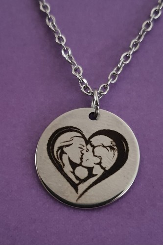 Pendentif inox gravé - pendentif,