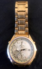 Montre en plaqué  or Seiko Chronographe 7T32 - 7C60 A0 chronographe