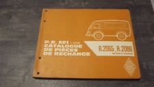 CATALOGUE DE PIECES DE RECHANGE RENAULT R.2065 ET R.2086 - P.R. 661
