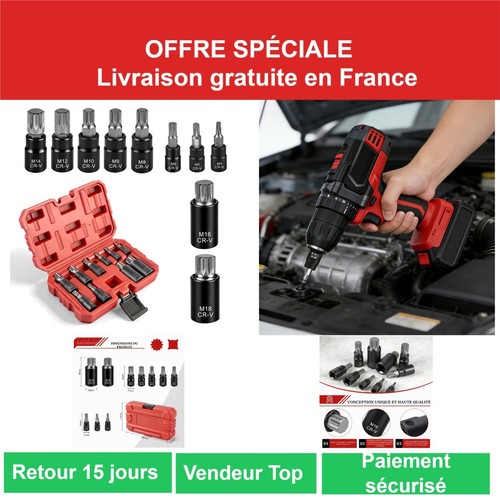 Jeu douilles torx - jeu, de