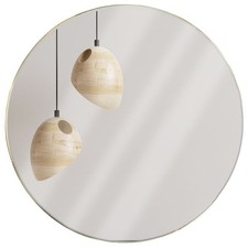 Miroir mural rond doré 55 cm