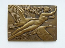 Médaille Rallye Aérien de Boulogne sur mer, Signée Delamarre, Bronze  111gr96