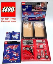 Lego 8064 Technic UNIVERSAL MOTOR 9V 1990 complet en boîte + notice + INLAYS