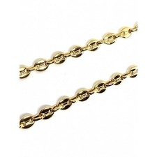 Chaîne Collier grain de café acier 316 doré 50 cm x 5 mm