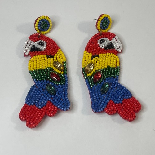 Tropical parrot earrings - tropical,