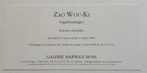 Zao wou carton d - wou, ki