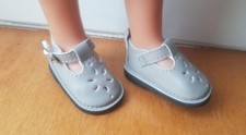 Chaussure grise 55mm poupée - chaussure,
