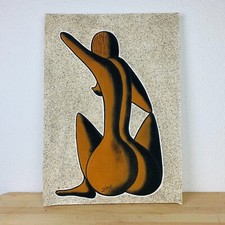 Tableau nu africain moderne par Alioune Dime sableur collage sable 