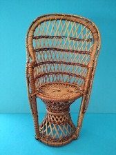 Fauteuil rotin pour poupées, hauteur 33 cms, siège, chaise