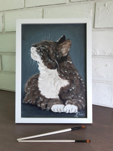 Peinture chat animal art