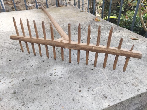 Rateau foin bois - rateau, à