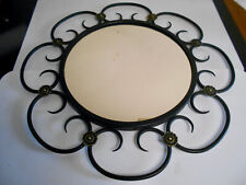 Ancien miroir mural rond