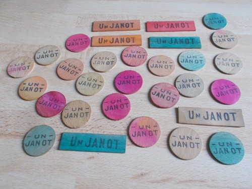 Jetons cartes en bois - 30,