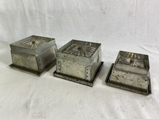 3 anciens moules à glace patisserie  fer blanc antique ice mold