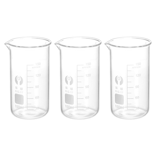 3pcs 150ml haut forme verre - 3pcs,
