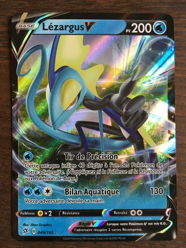 Carte pokémon lézargus - carte, v