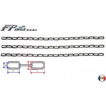 Chaine diamètre 2mm inox - diamètre,