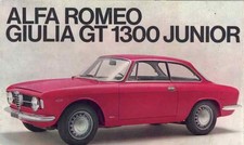 Catalogue Brochure Alfa Romeo Giulia GT Junior 1300 1967 France
