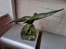 Mouette En Bronze Laurent Sur Socle En Verre