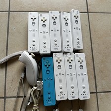 Lot De 10 Manettes Nintendo Wii 9x Wiimote + 1x Nunchuck - À Réparer 