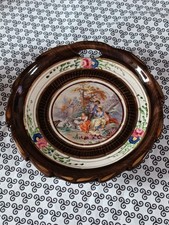 Hubert Bequet assiette décorative murale scène galante