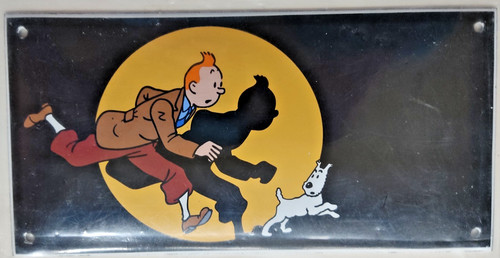 Plaque émaillée tintin - émaillée, &