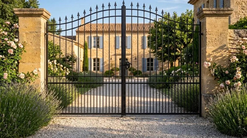 Portail coulissant acier fer - -,