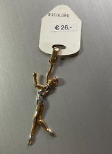 PENDENTIF DANSEUSE - plaqué or - 4 cm -  NEUF - stock bijouterie