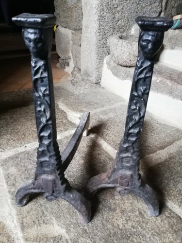 Paires chenets gothiques - paires,