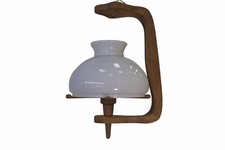 Lustre en chêne massif par Guillerme et Chambron et céramique Danikowski