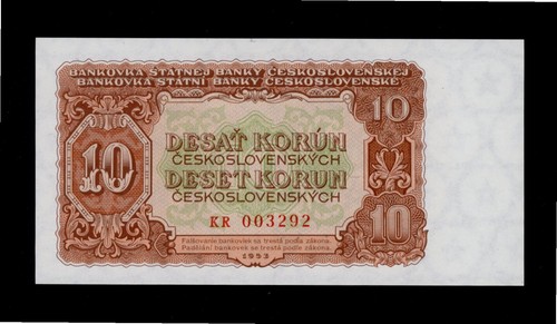 Czechoslovakia korun 1953 - 10,