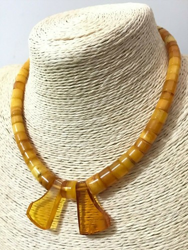 Collier ambre ancien cadeau - collier,