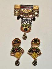 Broche Clip-On Avec Pendentifs