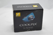 Appareil photo numérique ancien vintage NIKON COOLPIX S3000 bleu COMPLET