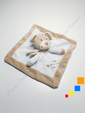 Doudou Plat/Mouchoir Ours Marron Beige Bleu Croix Echarpe - Simba Nicotoy Kiabi