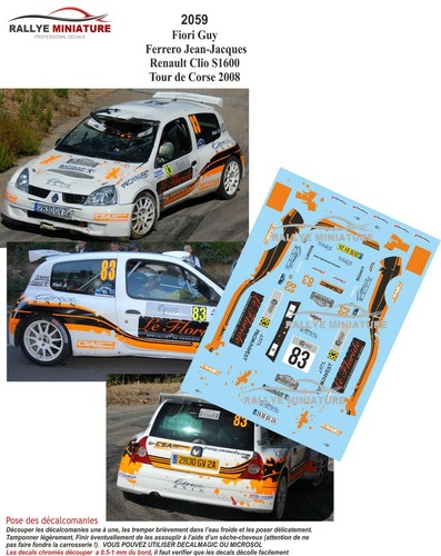 Decals ref 2059 - 1/43, renault