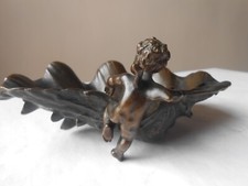 Coupe coquille et putto en bronze patiné SUSSE Frères. Sculpture XIXème. Clodion...