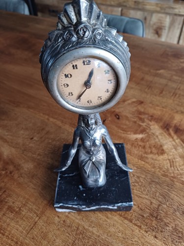 Ancien pendule horloge femme - pendule,