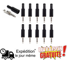 Lot 10 Fiche Jack 3.5mm TRRS 4