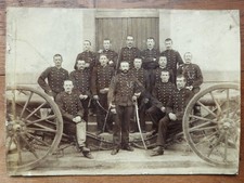 Photo militaire, pas de régiment, canon, sabre. 