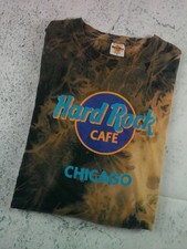 Hard Rock Cafe Chicago Tee Made in USA Vintage 90s Tie Dye Officiel Rock Guitar