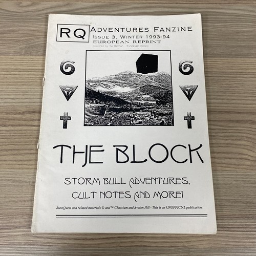 Runequest aventures fanzine - runequest,