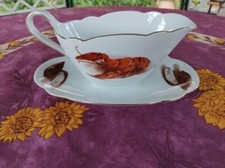 Saucière Porcelaine Bavaroise Seltmann Weiden Modèle JnKa Décor Moules Crustacés