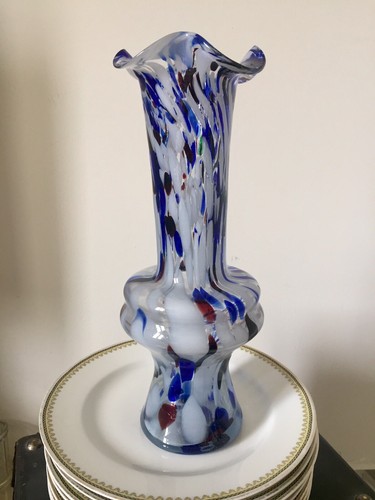 Grand vase verre - , soufflé