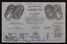 Facture 1860 Atelier de construction STOLTZ pompe à incendie pompier entête 93