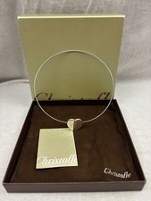 Christofle - collier torque duo puzzle coeur argent massif écrin tbe
