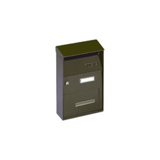 Alubox FTVGH Boîte aux Lettres Avec Toit 22x11x h32,5 CM Gris Fonte
