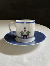 Lot Tasse Sous-Tasse Cartier Maison Vénitienne Porcelaine Limoges