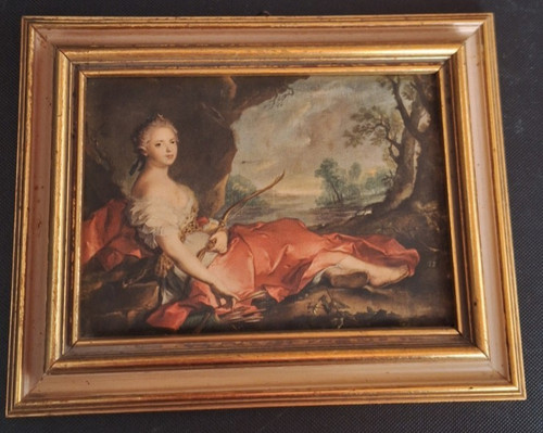 Ancien cadre bois avec - ancien,