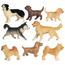 Lot de 8 figurines de chien en